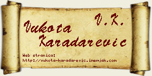 Vukota Karadarević vizit kartica